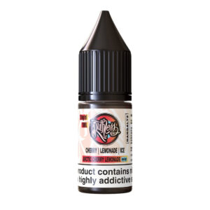10ml bottle of Arctic Cherry Lemonade Nic Salt E-Liquid by Ruthless Bar Saltz, front label facing forward