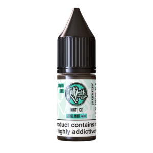 10ml bottle of Jewel Mint On Ice Nic Salt E-Liquid by Ruthless Bar Saltz, stood upright