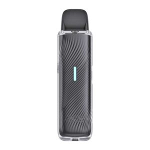 Uwell Caliburn G5 Lite Pod Kit in Knight Black, front view showing the textured shell and lit indicator strip.
