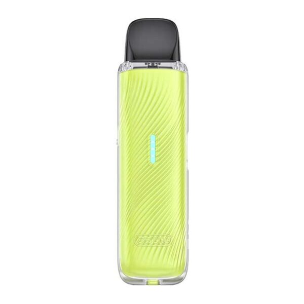 Uwell Caliburn G5 Lite Pod Kit Uwell Caliburn G5 Lite Pod Kit in Lemon Green, a bright finish with the pod seated in the top of the device.