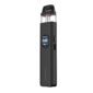 Vaporesso XROS 5 Pod Kit in Cosmic Black, its round display showing battery level and the PWR mode screen.