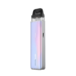 Vaporesso XROS 5 Mini Pod Kit in Pastel Crystal, stood upright with its clear refillable pod and mouthpiece.