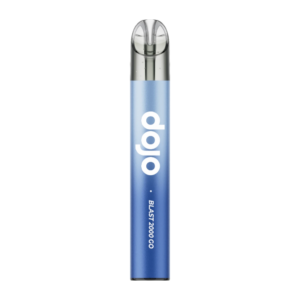 Angled view of the Vaporesso Dojo Blast 2000 Go Prefilled Pod Kit showing the mouthpiece and slim body.
