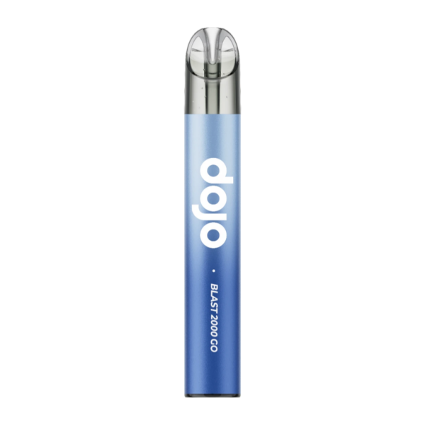 Vaporesso Dojo Blast 2000 Go Prefilled Pod Kit Angled view of the Vaporesso Dojo Blast 2000 Go Prefilled Pod Kit showing the mouthpiece and slim body.