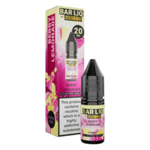 10ml bottle of Berry Lemonade Nic Salt E-Liquid by Zeus Juice Bar Liq, front label facing forward.